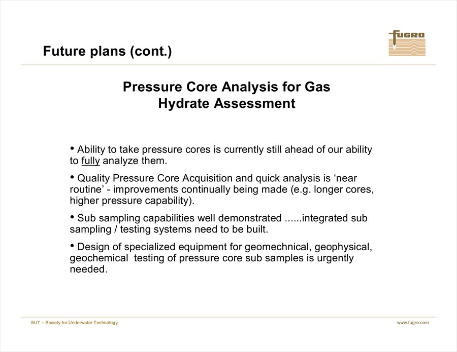 Sampling Gas Hydrates in the Marine Environment Techniques and Results